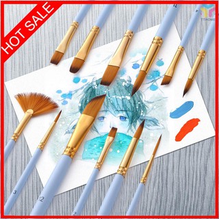 ☞ *Fast Shipping* Fine Detail Paint Brush Set Double Color Taklon Hair Paintbrushes