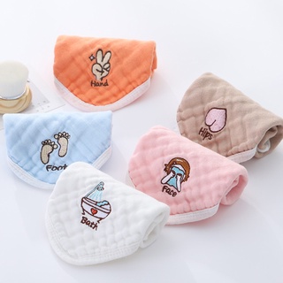 BB 5pcs Baby Bibs Cotton Square Face Towel Muslin Newborns Gauze Baby Bath Towel Handkerchief Kindergarten Washcloth