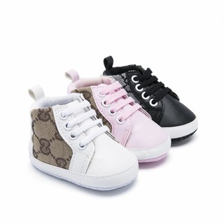 [SKIC]Infant Baby Girl Boy Fashion Bow Pattern Middle-tube Anti-slip Shoes Child Shoes