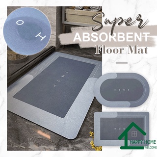 Super Absorbent Floor Mat Quick-Drying Non-Slip Nordic Style Diatom Mud Bath Mat For Bathroom Floor