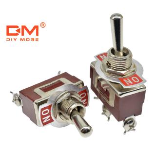 DIYMORE E-TEN(C)1121 Toggle Switch Red 3Pin On-Off Switch Silver Contactor 250V 16A for Car Speaker PC (29 x 14.6mm)