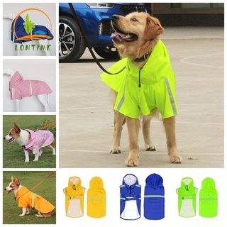 LONTIME Pet Supplies Pet Jumpsuit Jacket Sunscreen Hoody Dog Raincoats Outdoor Clothes Waterproof Re
