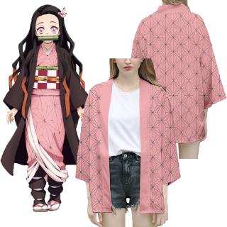 Anime Demon Slayer: Kimetsu no Yaiba Kamado Nezuko Cosplay Costume Loose Haori Jacket