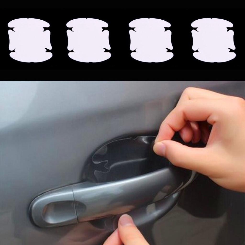 8X Adhesive Car Door Handle Paint Scratch Protective Film