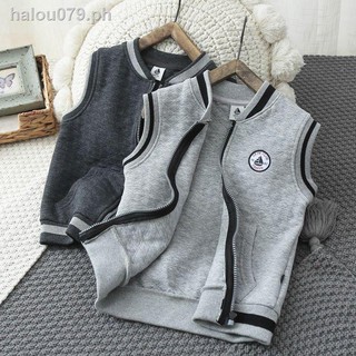 Hot sale♤▫Boy s new casual vest, big children s air cotton vest, children s waistcoat, cotton Korean version, sleeveless waistcoat