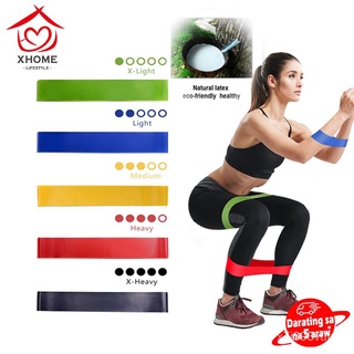 XHOME【Philippines Local+COD】 100% Nature Latex Yoga Resistance Band Exercise Fitness Elastic Loop Ru