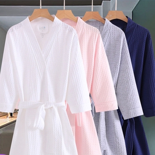 Unisex Long Sleeve Plain Pajamas Robe
