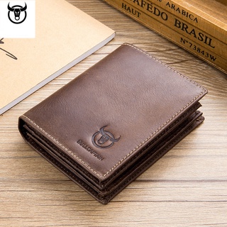 Genuine Leather Men Wallets Vintage Cow Leather Wallet Male Handmade Custom Dollar Price Coin Purse