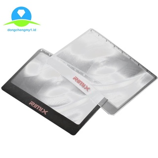 RIMIX 2Pcs Magnifier Magnification Pocket Card Size Transparent Glass