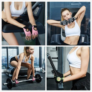KT★Men Women Sports Gym Fitness Workout Weightlifting Half Finger Anti-skid Gloves (2)