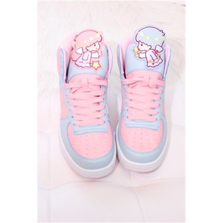 Japanese Anime Cute Harajuku Lolita Girl Little Twin Star High Top Sport Shoes Student Casual Sneakers