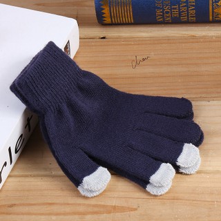 Korean touch screen gloves wool warm magic gloves unisex (7)