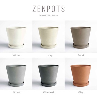Zenpots 20cm Pot with Catch Plate (8)
