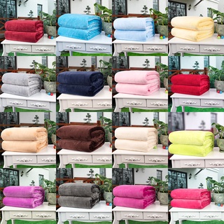 Thicken Flannel Blanket Pure Color Air Conditioning Blanket Double