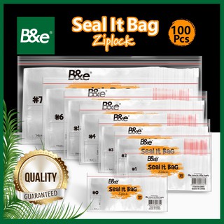 bnesos Seal It Bag Ziplock Plastic Packaging Storage bag 8Size 100Pcs Plastic Bag Zip Lock Plastic