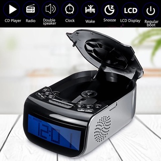 CD Player Portable Home Audio Boombox with Remote Control FM Radio Built-in HiFi Speakers USB MP3