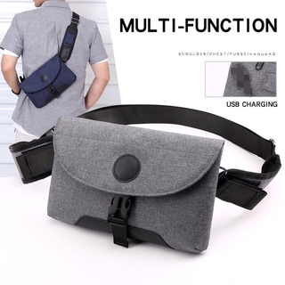Men 's Canvas Sling Bag Multifunction Waist Bag Handbag Men' S Sling Bag Multi Usb Guys