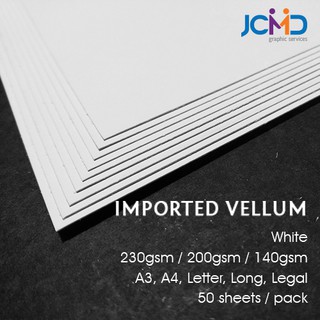 Vellum Board | (A3, A4, Letter, Long, Legal) | 230gsm/200gsm/140gsm | 50pcs. per pack