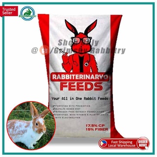 【Ready Stock】⊙∏▽RABBITERINARYO Feeds Alfalfa Based Rabbit Pellets [PANG MALAKASAN]