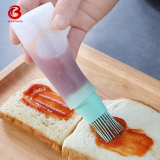 Silicone BBQ Oil Brush Heat Resisting Barbecue Oil Bottle Brush Cooking Kitchen Tools 1pcs