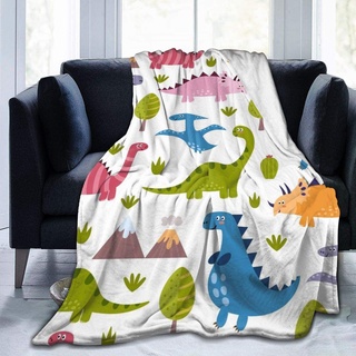 HGWHGS Plush Bed Throw Blanket , Warm Throw Blanket Cute Dinosaurs Seamless Hypoallergenic , Warm Throw Blanket For Couch Bed Living Room 50x40 IN / 60x50 IN / 80x60 IN