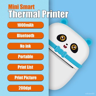 Portable Mini Wireless Panda Label Thermal Printer Pocket Cute Multifunction Photo Printers For Andr