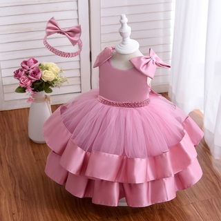 Baby Girl 1 Year Birthday Party Dress for Girl Princess Dresses Bow Infant Christening Gown Toddler Baby Girl Dresses 12 Months