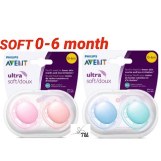 Authentic ** Philips Avent Ultra SOFT Pacifier 0-6 months