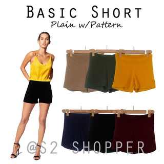shorts✐S2#001 Women High Waist Plain Pattern Stretchable Short