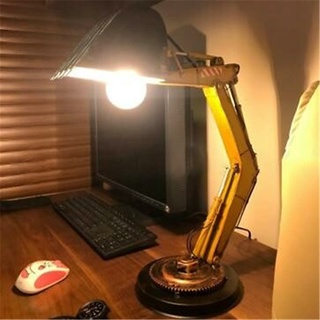 Desk Lamp Vintage Iron Excavator Model LED Night Stand Lamp Bedside Bedroom Table Decor Retro Table Light (2)