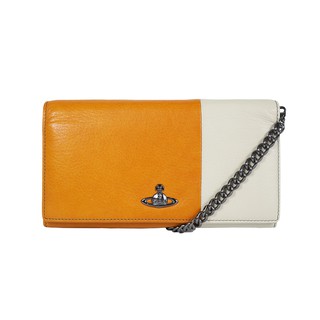 Women Clutches Vivienne Westwood/Vivian·Westwood Women's Color Matching Long Wallet—Orange