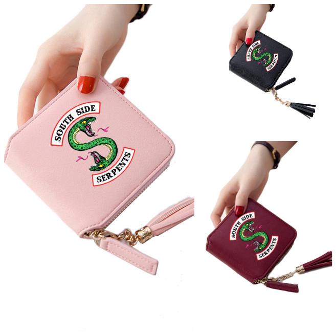 3D Women Riverdale Wallets Print Tassel Wallet Mini Purse Short Zipper Card Bags