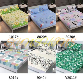 NEW SALE!!3 in 1 SETCotton Single/Queen/King Size/Super King/Fitted Bedsheet (queen size)