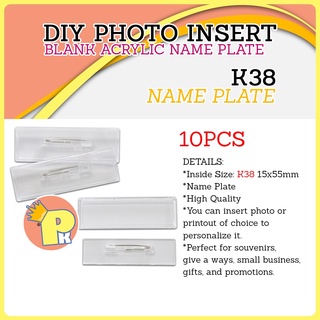 10pcs K38 keychain acrylic name plate , DIY name plate ( individually packed )