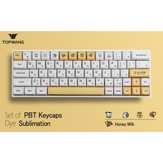 Keycaps , 138 key sublimation PBT XDA honey milk keycaps Cherry MX mechanical keyboard keycaps Game keyboard keycaps
