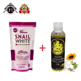 Organic Sunflower with Precious Beauty Snail x10 Whitening Salt Spa