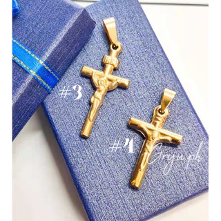 [GRYU.PH] 18K Stainless Gold Cross PENDANT ONLY Hypo-Allergenic Men and Women's Jewelry (4)