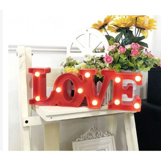3D LOVE Letter LED Night Light Home Party Wedding Decoration