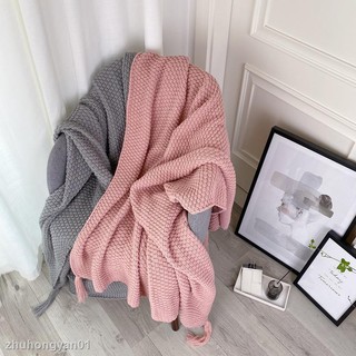 .Nordic Wind Knitted Blanket ins Nordic Office Nap Sofa Blanket Air Conditioning
