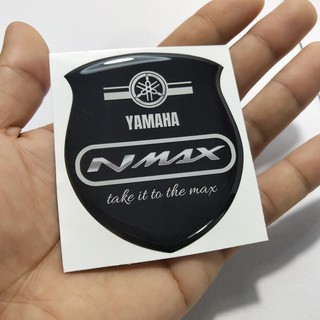 Yamaha Nmax Emblem Black Shield Vinyl Resin 3D Design Weatherproof Sticker for Motorcycle Accessories