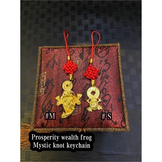 prosperity money frog lucky charm keychain