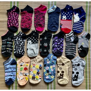 SO CHEAP! Korean Iconic Printed Cotton Ankle Socks Adult/Junior Freesize SET D, many designs avlable