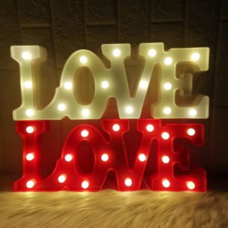 Romantic LOVE Shape LED Night Light Wedding Festival Party Home Decor Lamps