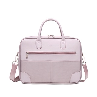 MINGKE Laptop Bag 13 14 15.6 inch Handbag Shoulder Bag Briefcase for Women Office Lady Patchwork Business Waterproof Shockproof Stylish CHIC