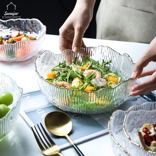 Glass Bowl With Phnom Penh Transparent Salad Mixing Bowl