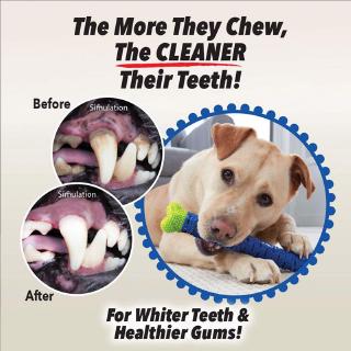 Dog Chew Toy Toothbrush Pet Molar Tooth Cleaning Brushing Stick Doggy Puppy Dental Care