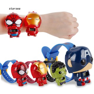 STSE_Marvel Avengers Iron Man The Hulk Spider Man Captain America Toy Watch Gift