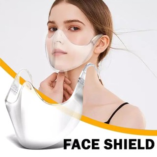 Radical Alternative Transparent Shield Durable Protective Face acrylic Cover Mask Safety Anti-Fog Mouth Cover Combine Reusable