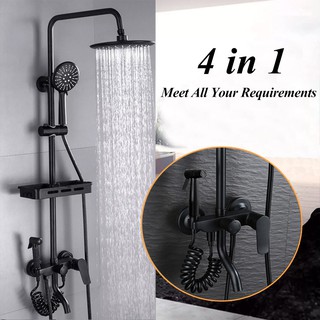 High Pressure Shower Set 304 Stainless Steel Bathroom Shower Head Bidet Sprayer Set Faucet Sets