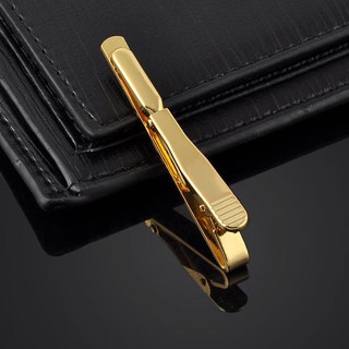 Metal Tie Gold Bar Pin Necktie Simple Clip Clasp (6)